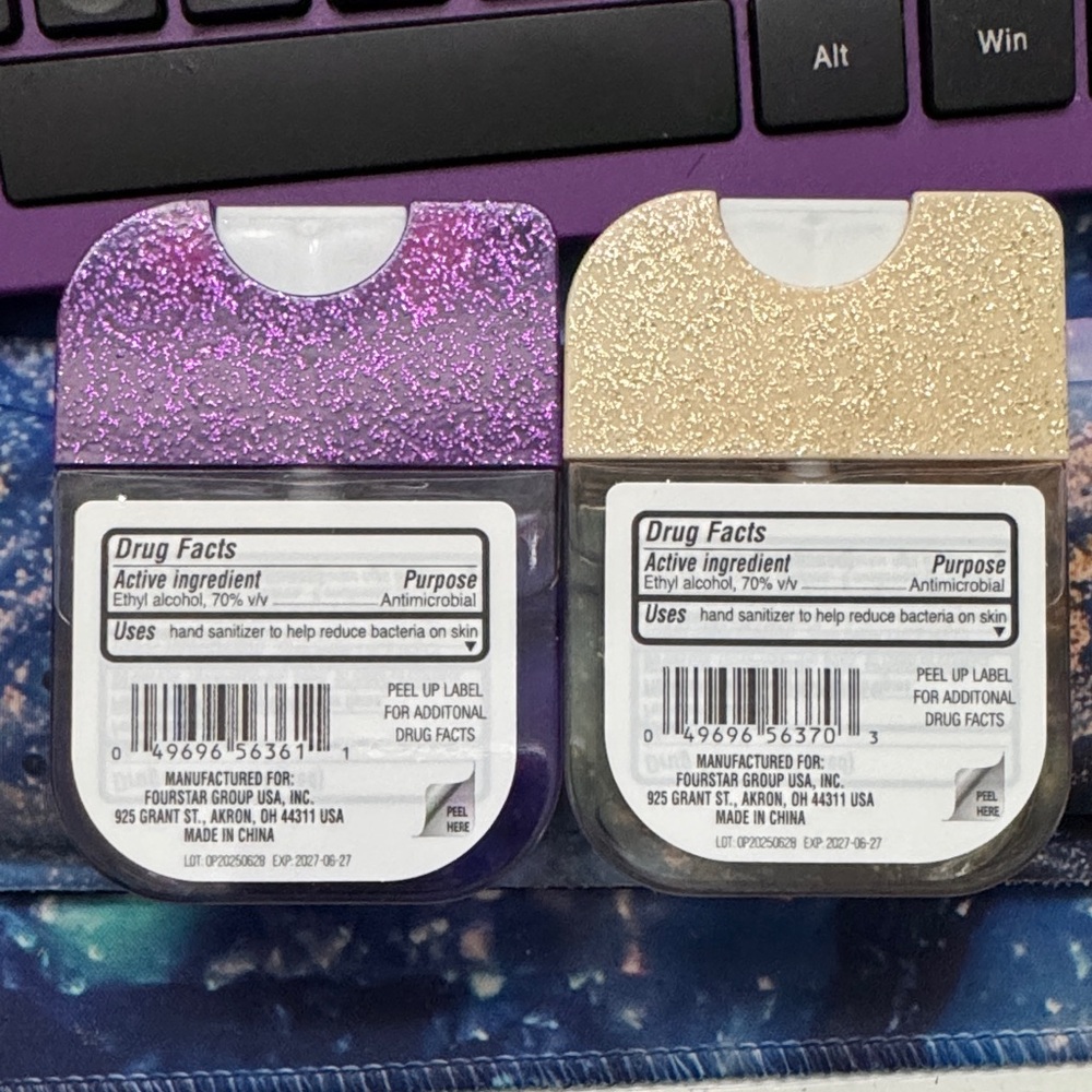 Moisturizing Hand Sanitizer Set - Champagne and Sugar Plum - Picture 3 of 5